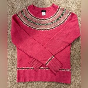 J. Crew Vibrant Pink Wool Sweater